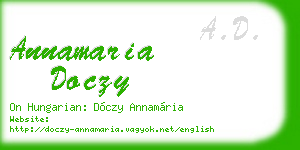 annamaria doczy business card